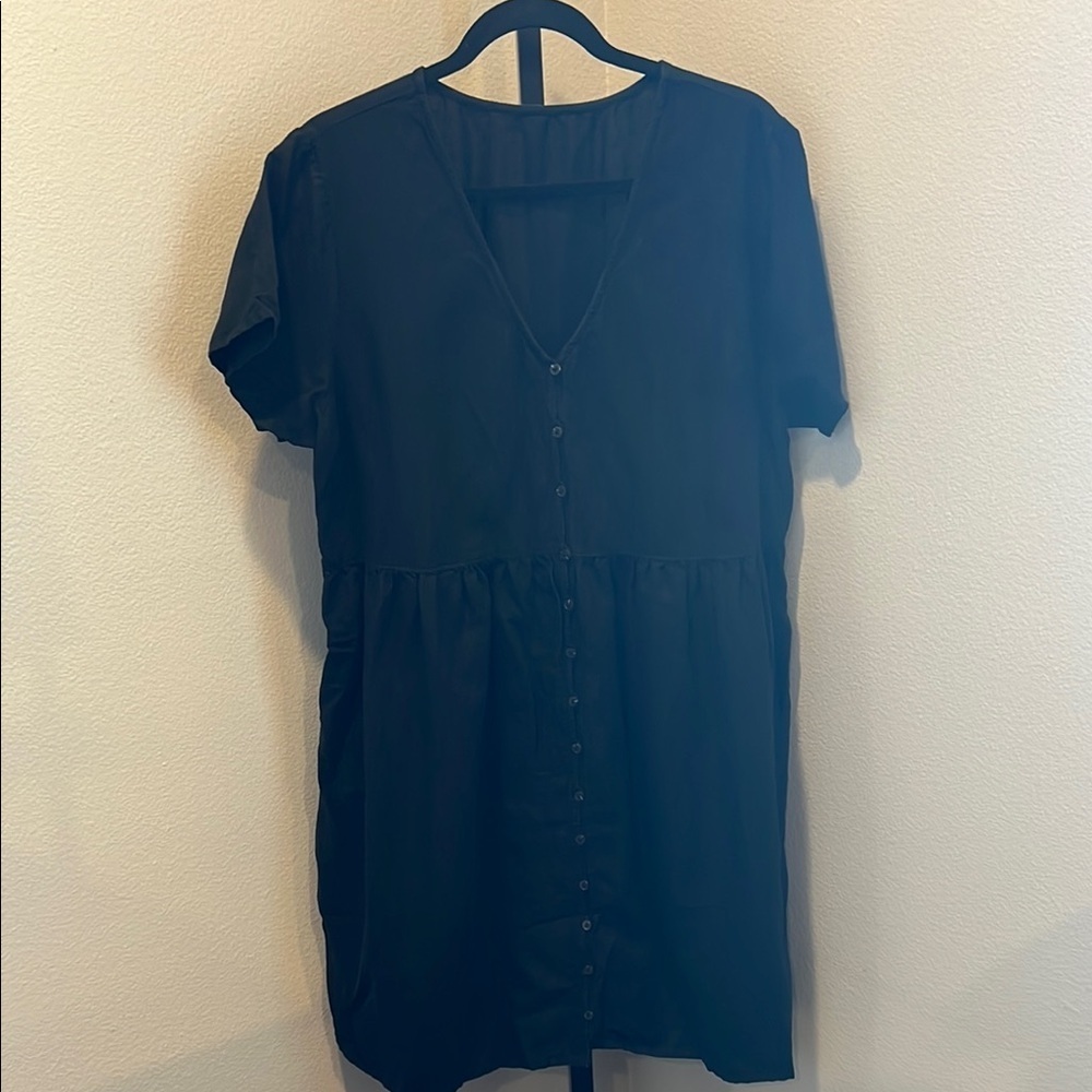 Black Button-Down Dress